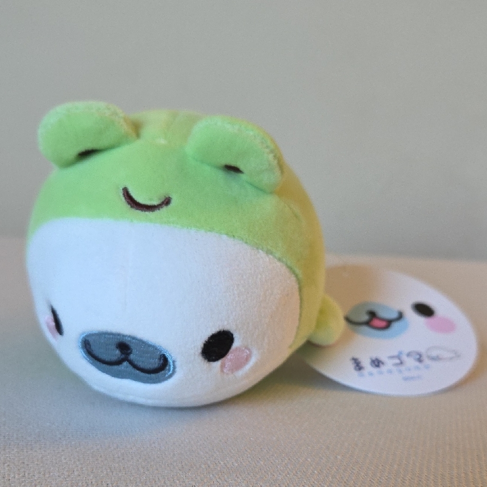 San - X Mamegoma Seal in Froggie outfit plush 2024 Round 1 Prize NWTs 7"